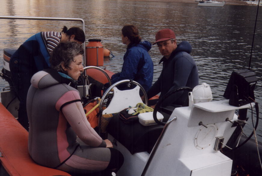 The LoMAG team at rest between dives